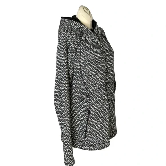 Eddie Bauer Sherpa Lined Hoodie Jacket XL Black Gray Zip Up Fleece Warm Winter‎ - Picture 5 of 11